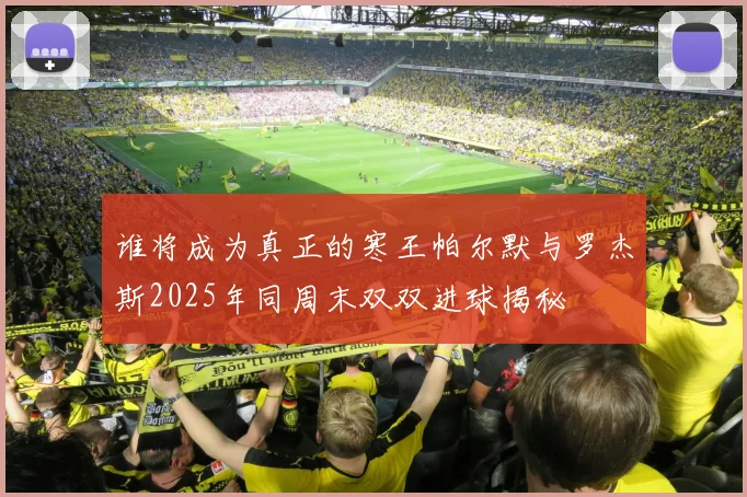 谁将成为真正的寒王帕尔默与罗杰斯2025年同周末双双进球揭秘
